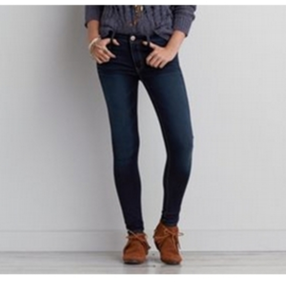 Sz 10 AE Extreme Jeggings AEO Sateen soft!